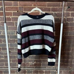 H&M Striped Crop Sweater